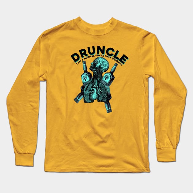 DRUNK UNCLE Long Sleeve T-Shirt by toeantjemani